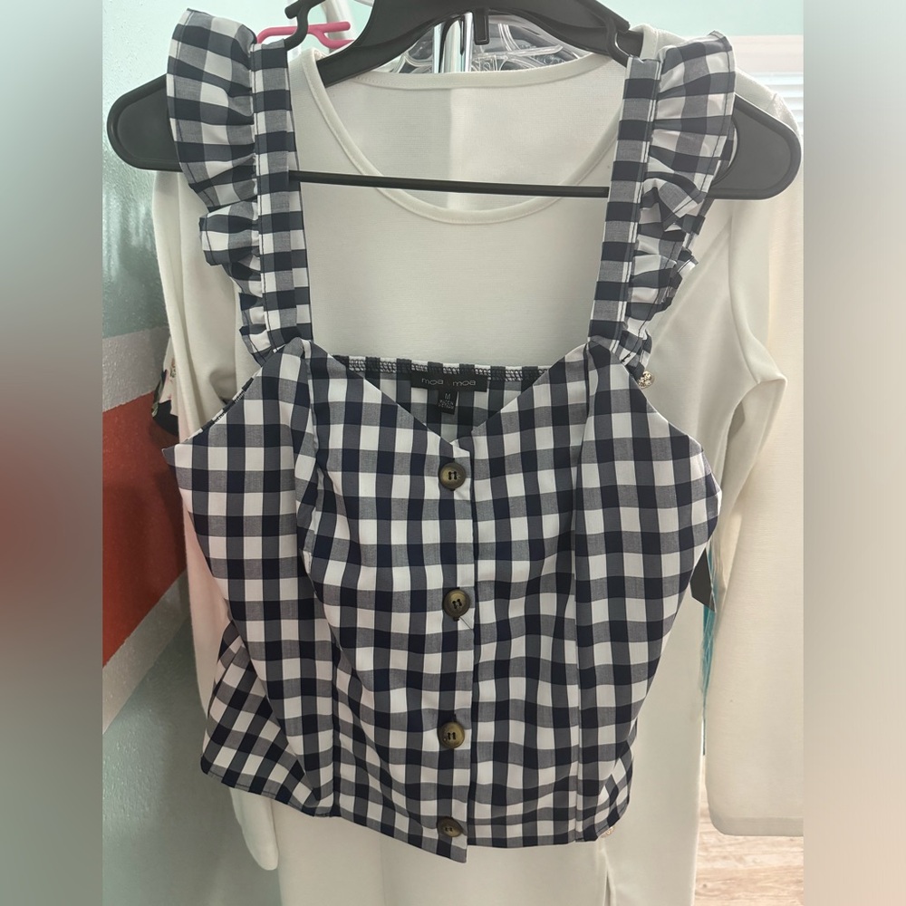 Moa Moa checkered top